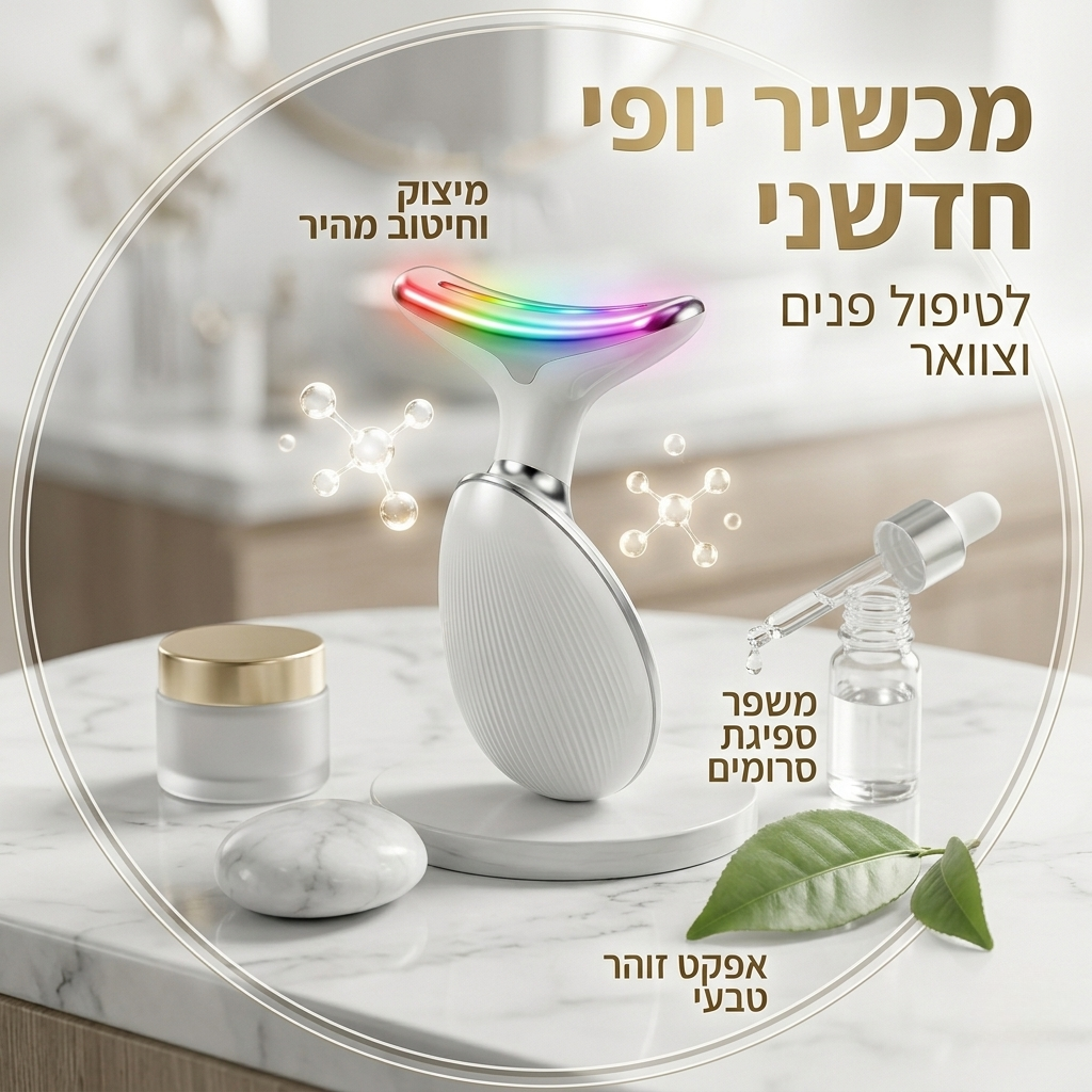 מכשיר פוטון 7 צבעים להרמת ומיצוק עור הפנים והצוואר